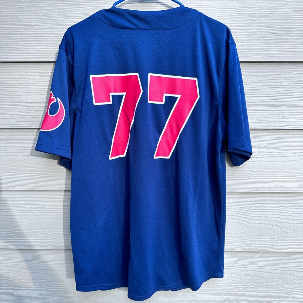 Star Wars Baseball Rebels Jersey 77 Luke Skywalker Baseball Jersey Adult M C27 - Picture 8 of 8